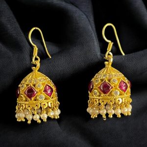 The Kshamika Silver Hook Jhumka
