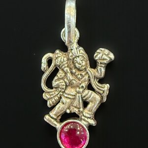 The Kesarinandan Silver Hanuman Pendant (Oxidised)