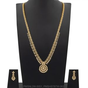 Premium Stone Necklace with Stud PMSNL2W-0051, PMSHST87W-082