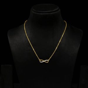 Rhodium Infinity pendant necklace PRSNS31W-033