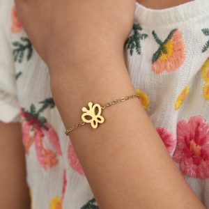 Gold Butterfly 18K Gold Plated Children's Bracelet