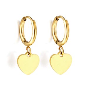 Heart Hoops 18K Gold Plated Children's Earrings
