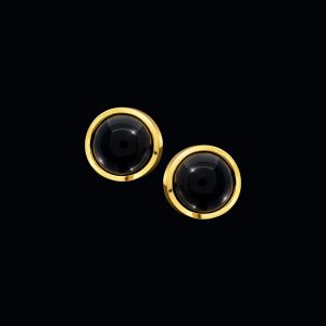 Black Bead gold stud PSST4BO-07